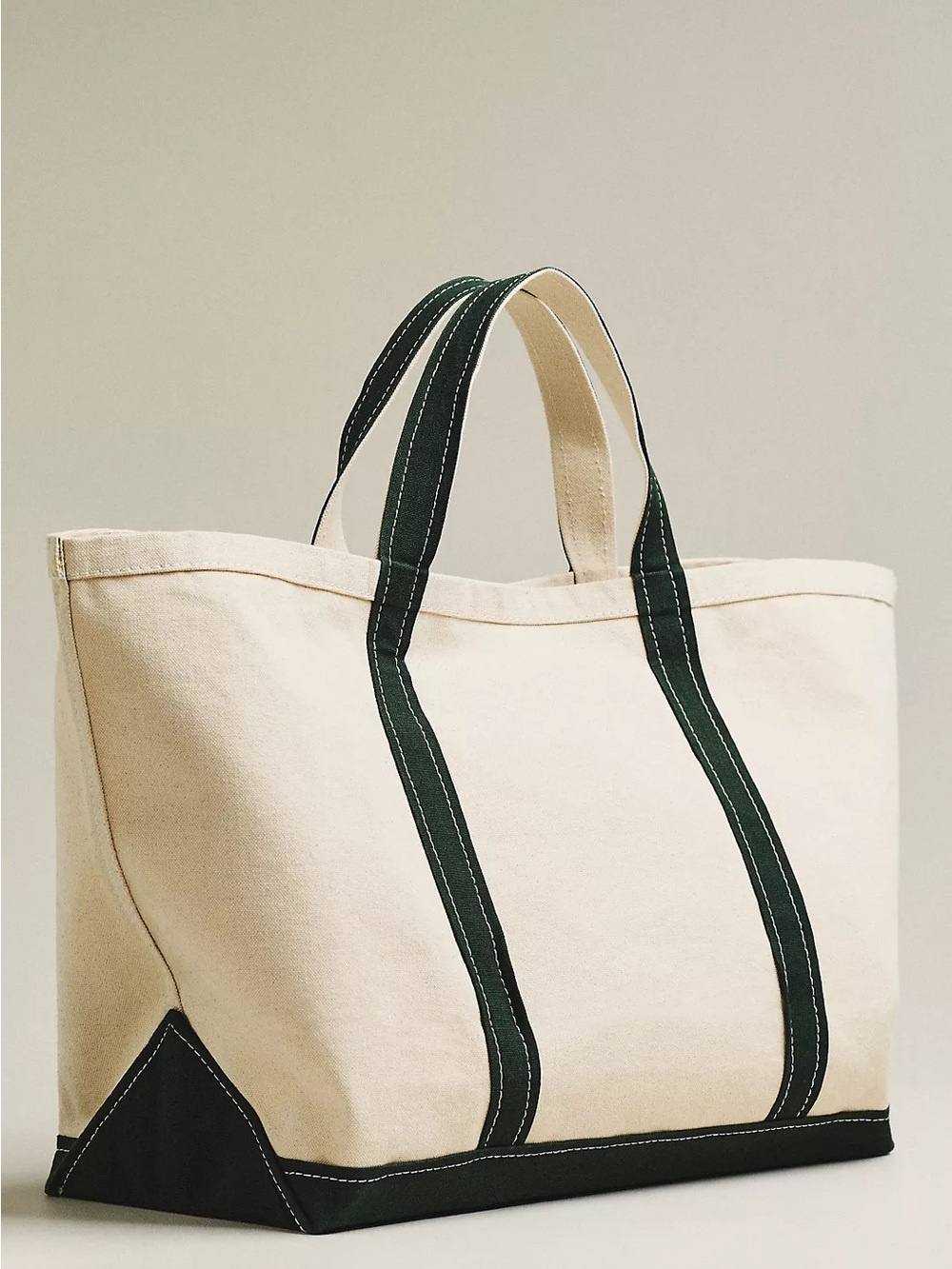 NWT Celandine Hartley Large Canvas Tote Green Check Lobster Beaded Anthropologie - Picture 2 of 7